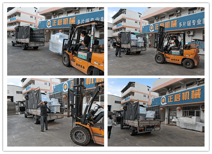 2020年 8月發往廣東省佛山市--ZQ80型方木多片鋸、自動磨齒機