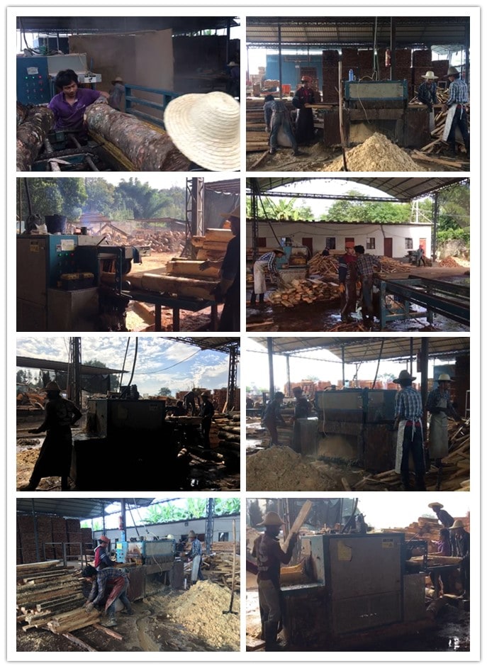 云南德宏州芒市--原木、方木多片鋸工作圖