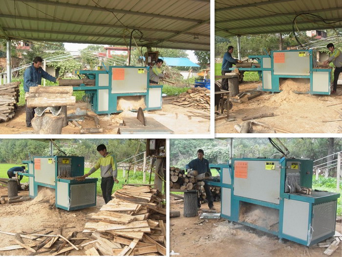 原木多片鋸200型  河南新密縣客戶現場加工楊木