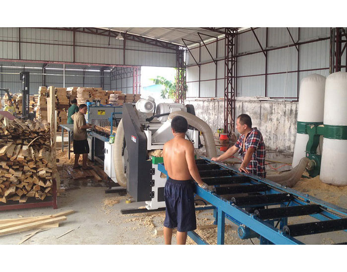 多片鋸連接上下刨機-加工建筑方生產線-大型方木多片鋸高100